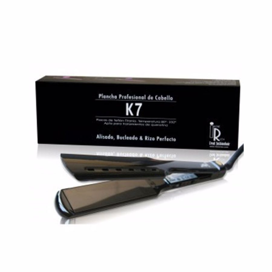 Irene rios K7 plancha para el cabello #negra 1 u