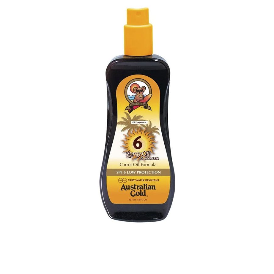 Australian gold SUNSCREEN SPF6 spray carrot oil formula 237 ml