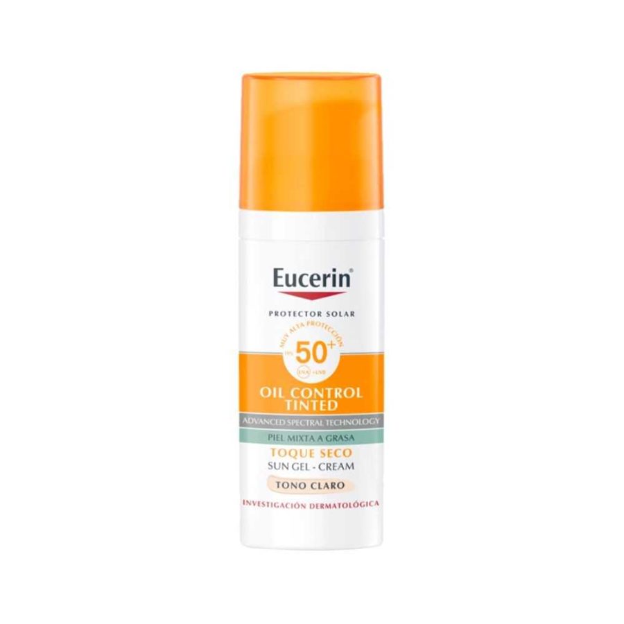 Eucerin ZONBESCHERMING oliecontrole dry touch gel-crème kleur SPF50+ #light 50 ml