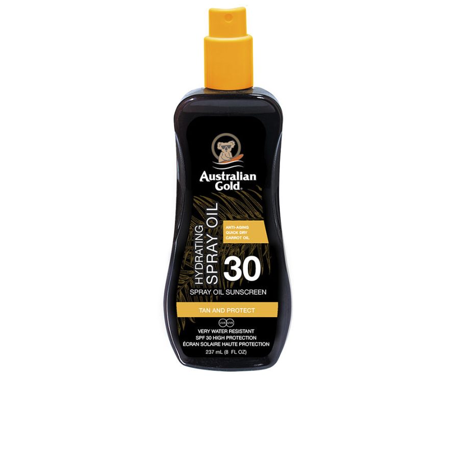 Australian gold SUNSCREEN SPF30 spray oil hydrating with carrot 237 ml