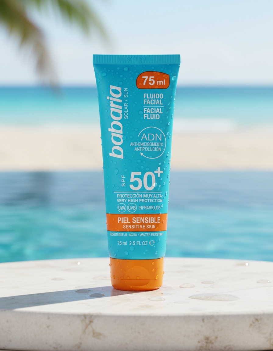 Aloe vera facial fluid for sensitive skin SPF 50+ 75 ml 2 Aloe vera facial fluid for sensitive skin SPF 50+ 75 ml - Image 2