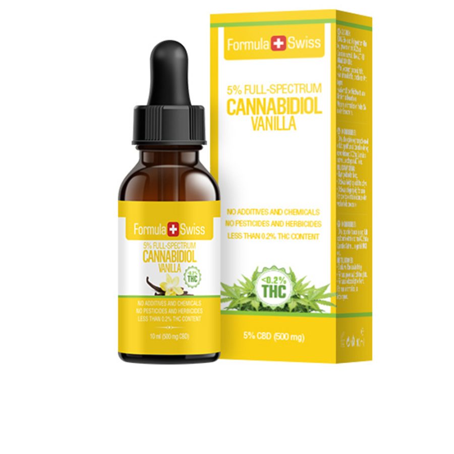 Formula swiss CANNABIDIOL drops 5% CBD vanilla oil 500mg <0,2% THC 10 ml