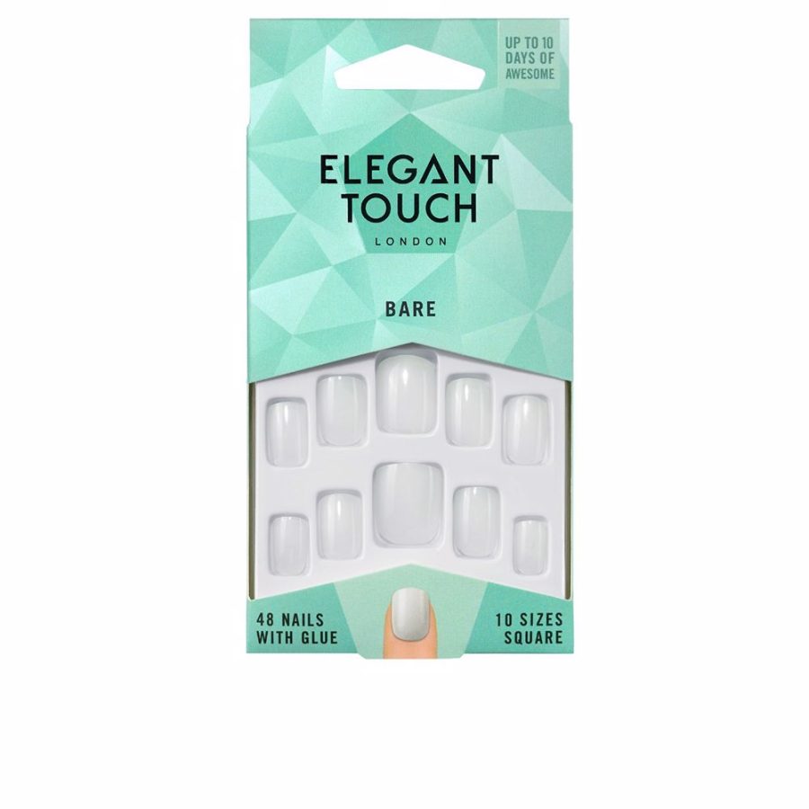 Elegant touch TOTALLY BARE nails with glue 48 stuk