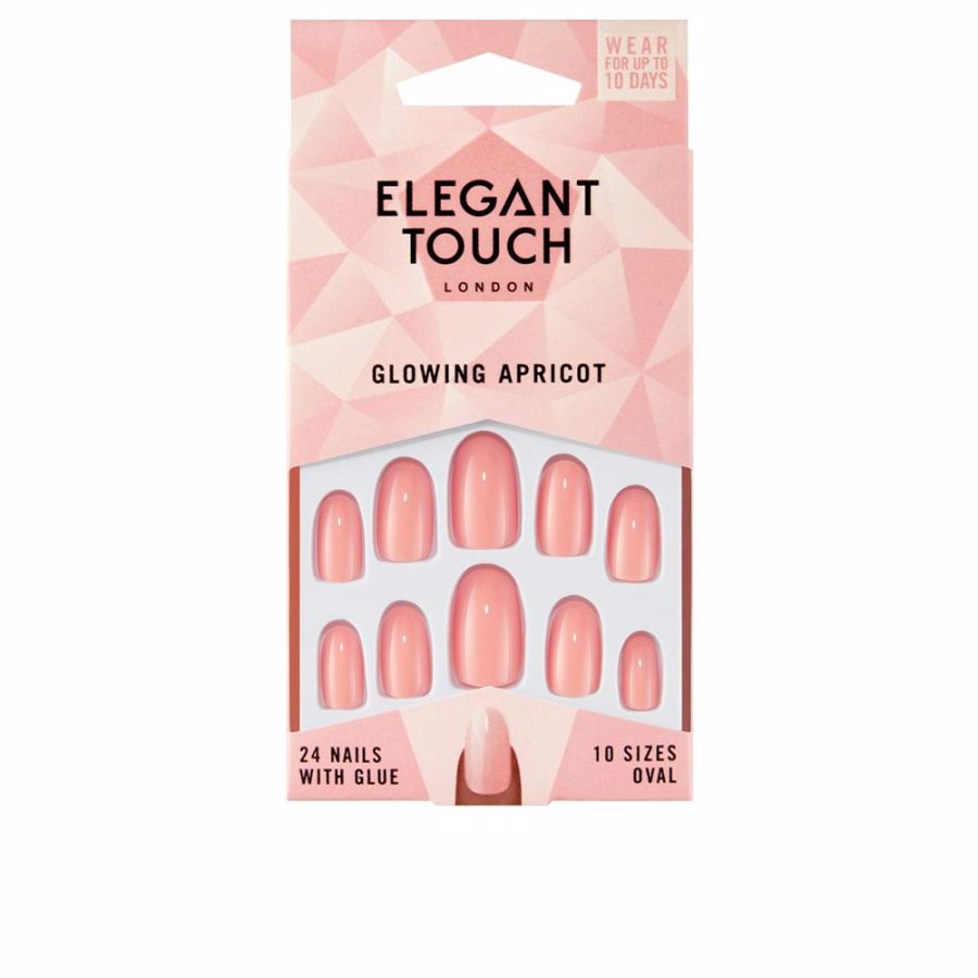 Elegant touch POLISHED COLOUR nails with glue oval