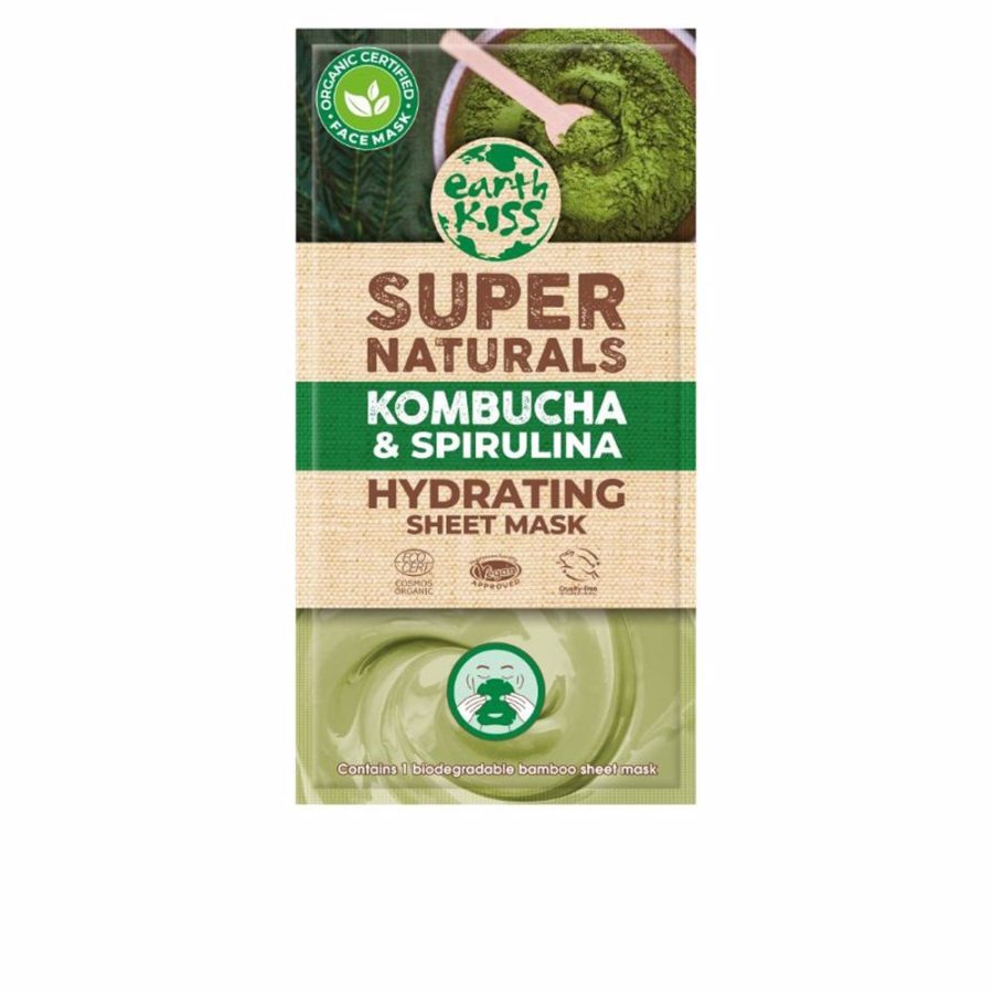 Earth kiss SUPER NATURALS kombucha & spirulina clay sheet mask 24 ml