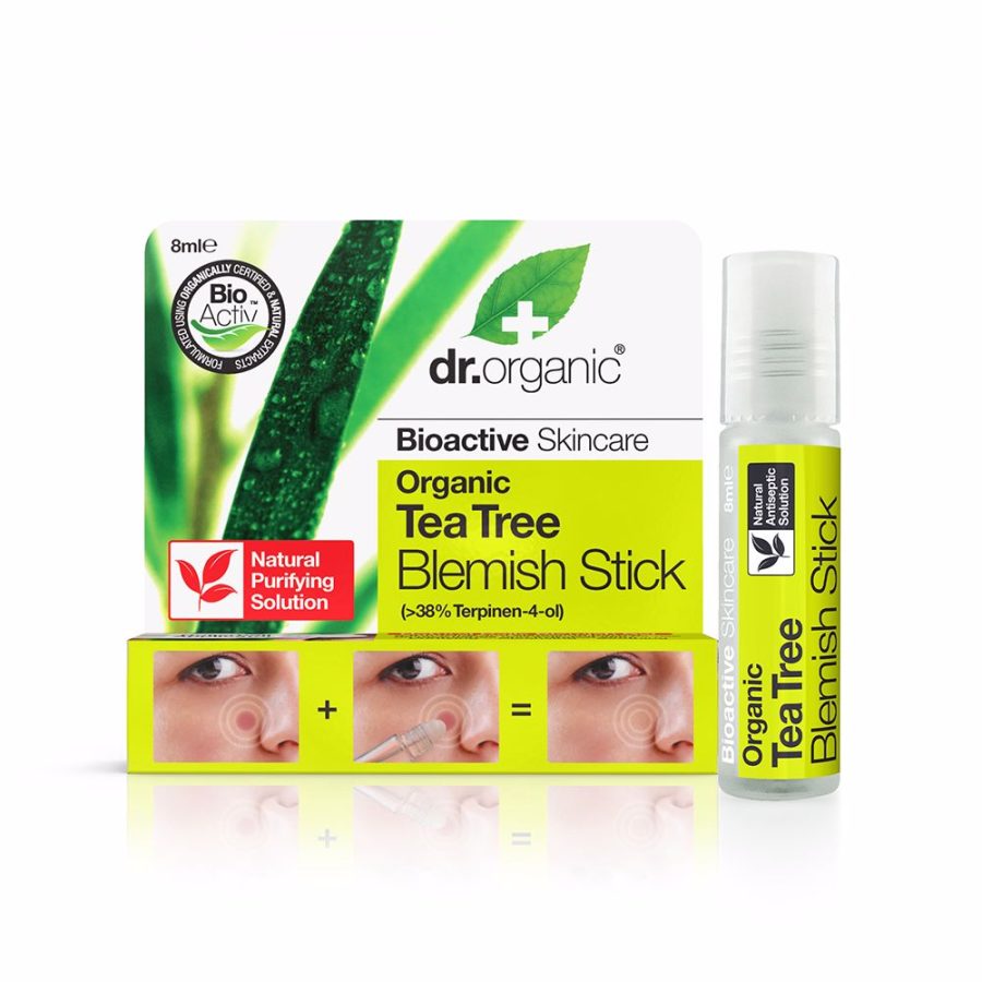 Dr. organic BIOACTIVE ORGANIC tea tree stick para acné 8 ml