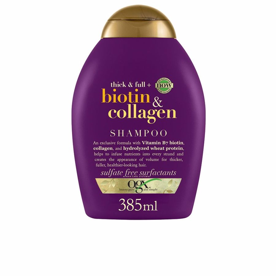 Ogx OGX, Shampoo, Without Sulfates or Parabens, With Biotin and Collagen, For Fine Hair 385 ml