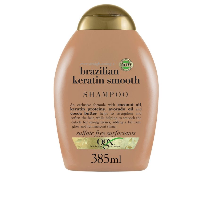 Ogx OGX Brazilian Keratin Shampoo, Smoothes and Nourishes, Wavy or Curly Hair 385 ml