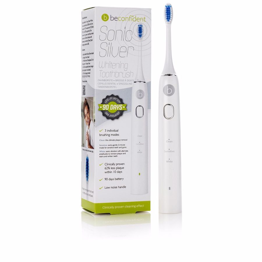 Beconfident SONIC SILVER electric whitening toothbrush #white/silver 1 stuk