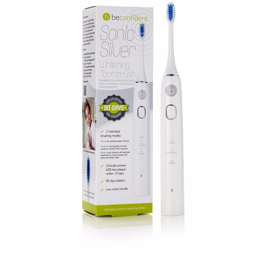 Beconfident SONIC SILVER electric whitening toothbrush #white/silver 1 stuk