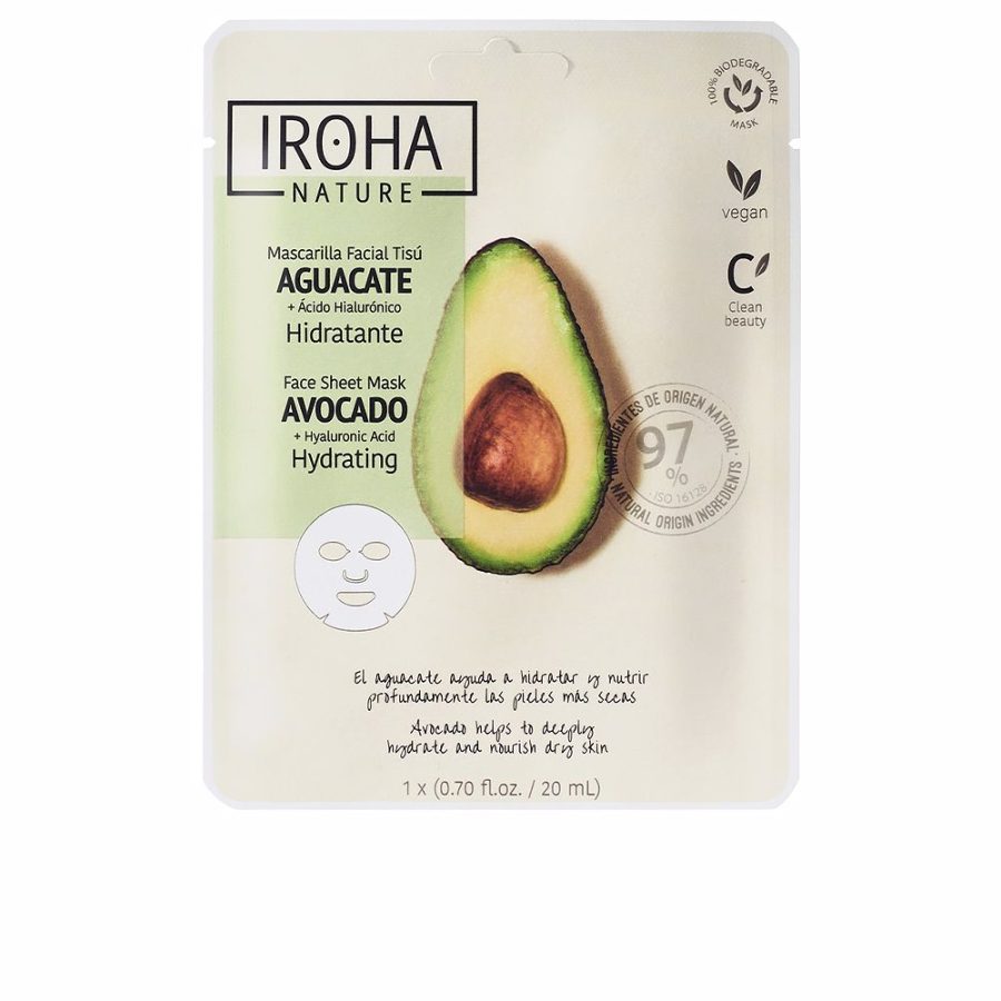 Iroha NATURE MASK avocado + hyaluronic acid 1 u