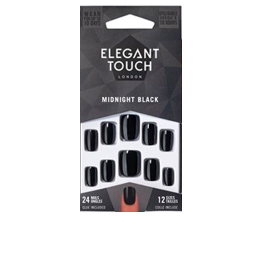 Elegant touch CORE COLOUR nails with glue squoval 24 stuk