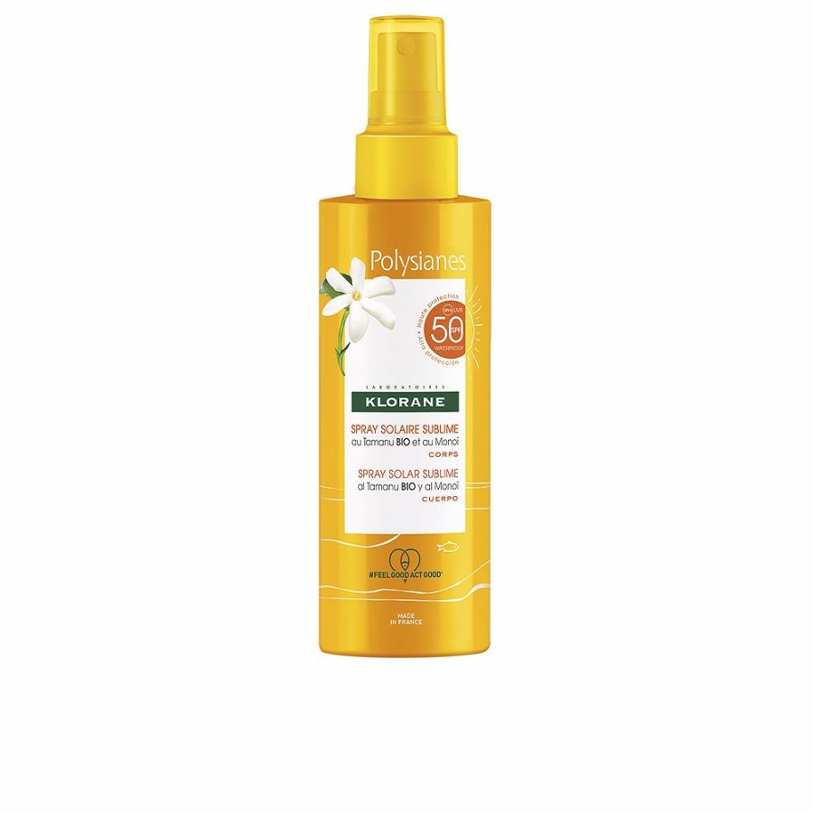 Klorane POLYSIANES MONOÏ Y TAMANU BIO body sun spray SPF50 200 ml