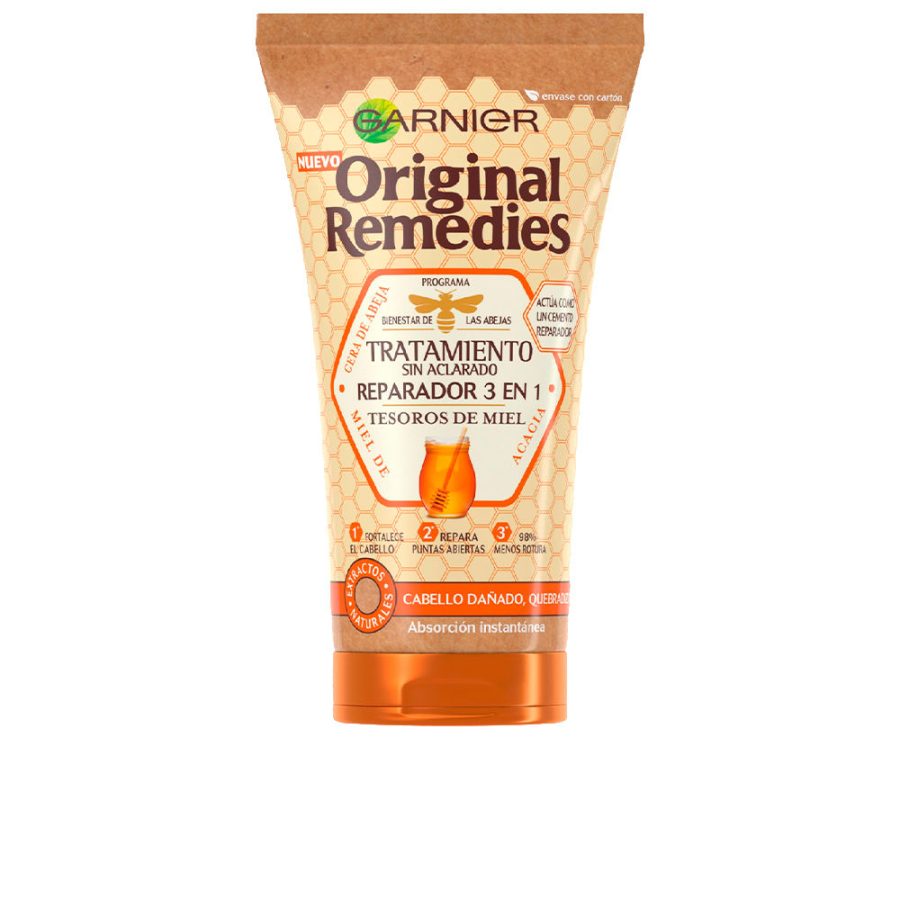 Garnier ORIGINAL REMEDIES tratamiento sin aclarado 3 en 1 tesoros de miel 150 ml