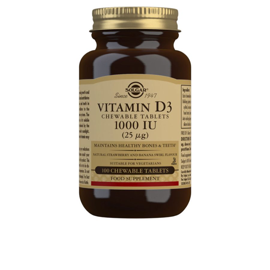 Solgar VITAMINA D3 1000 IU 25 µg comprimidos masticables 100 u