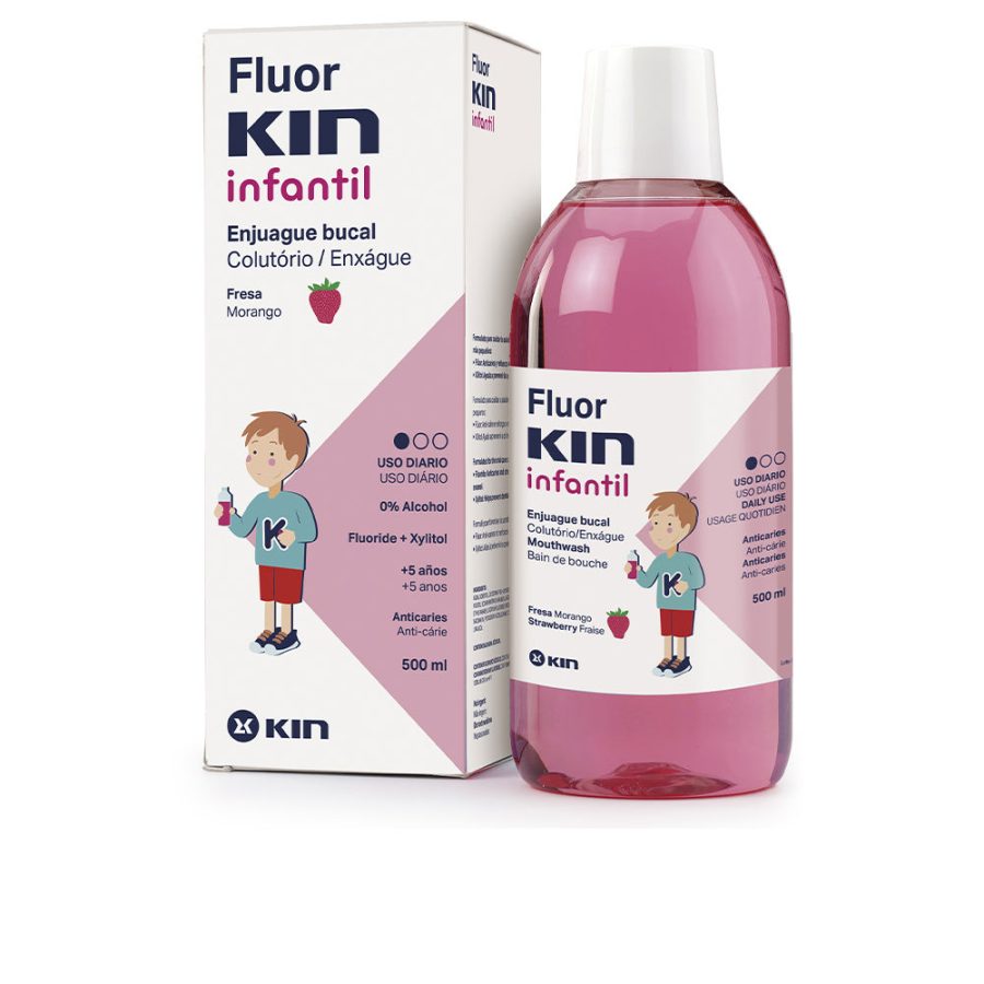 Kin FLUORKIN INFANTIL enjuague bucal anticaries #fresa 500 ml