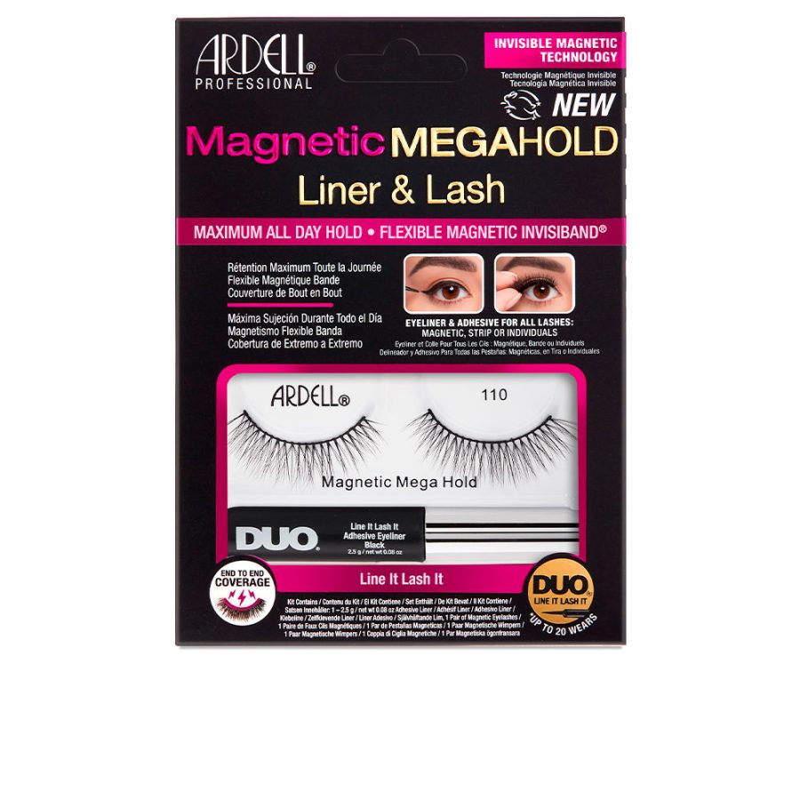 Ardell MAGNETIC MEGAHOLD LINER & LASH pestañas #110 2 u