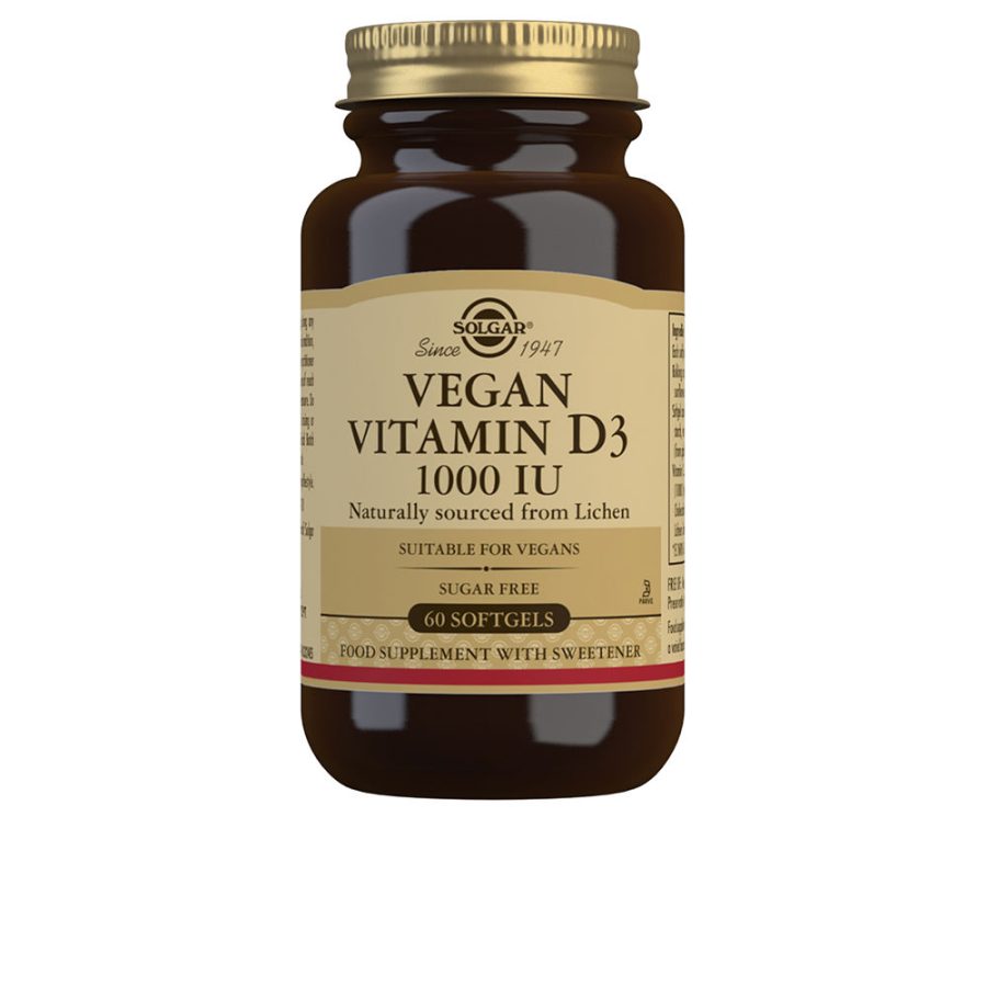 Solgar VITAMINA D3 VEGANA 1000UI cápsulas blandas 60 u