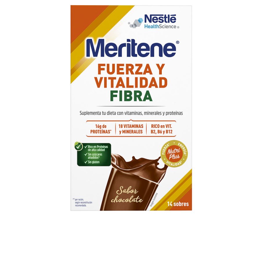 Meritene FUERZA Y VITALIDAD FIBRA sobres #chocolate 14 x 35 gr