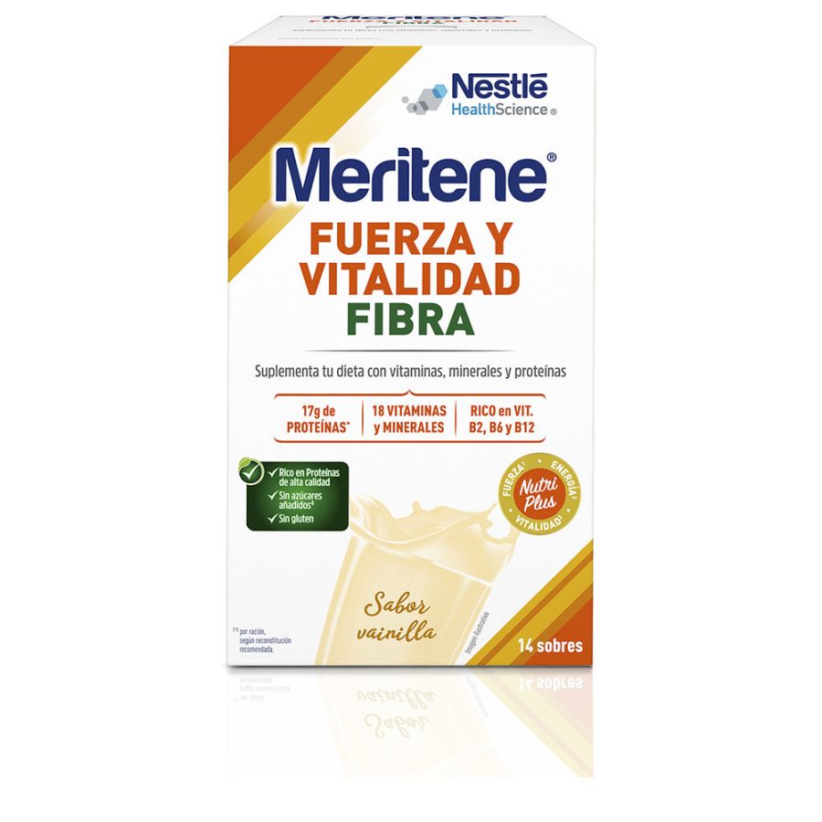 Meritene FUERZA Y VITALIDAD FIBRA sobres #vainilla 14 x 35 gr