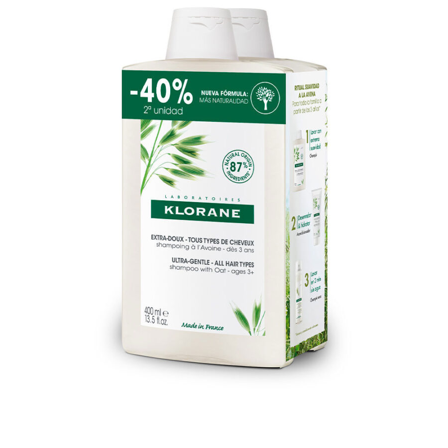 A LA LECHE DE AVENA champú extrasuave duo 2 x 400 ml