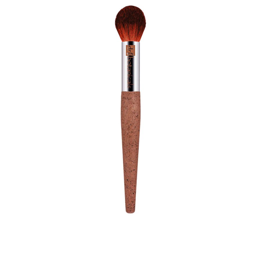 Dr. botanicals HIGHLIGHTER BRUSH bionic synthetic hair recycled aluminium coffee & corn handle 1 u