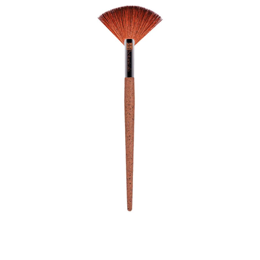 Dr. botanicals FAN BRUSH bionic synthetic hair recycled aluminium coffee & corn handle 1 u