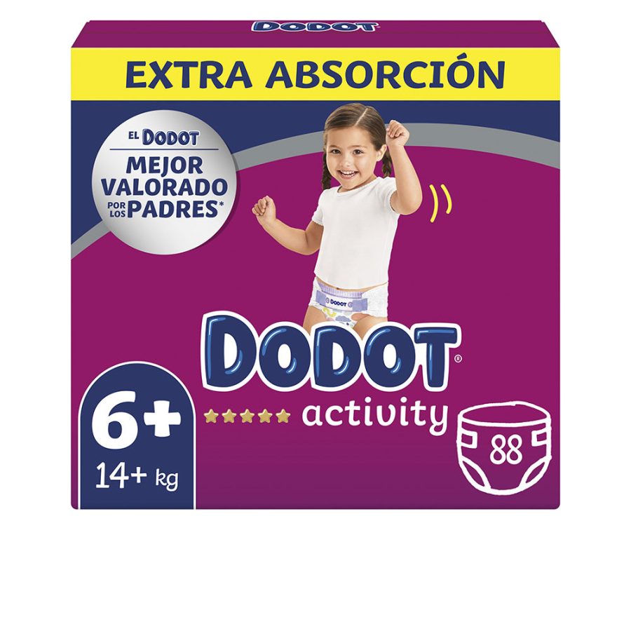 DODOT ACTIVITY EXTRA talla 6 pañales 17-28 kg 88 u