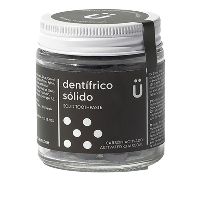 DENTÍFRICO SÓLIDO carbón activado con efecto blanqueante natural #Menta limón 165 gr