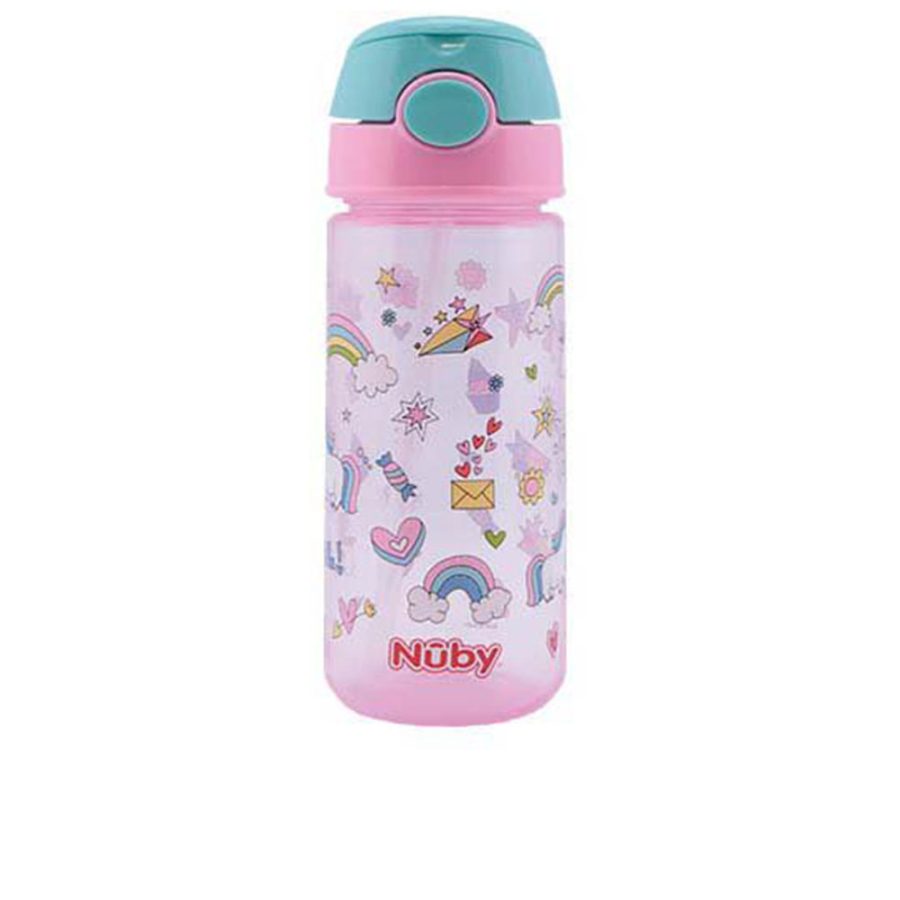 NÛby MUG with button and soft straw 3 years+ 540 1 stuk