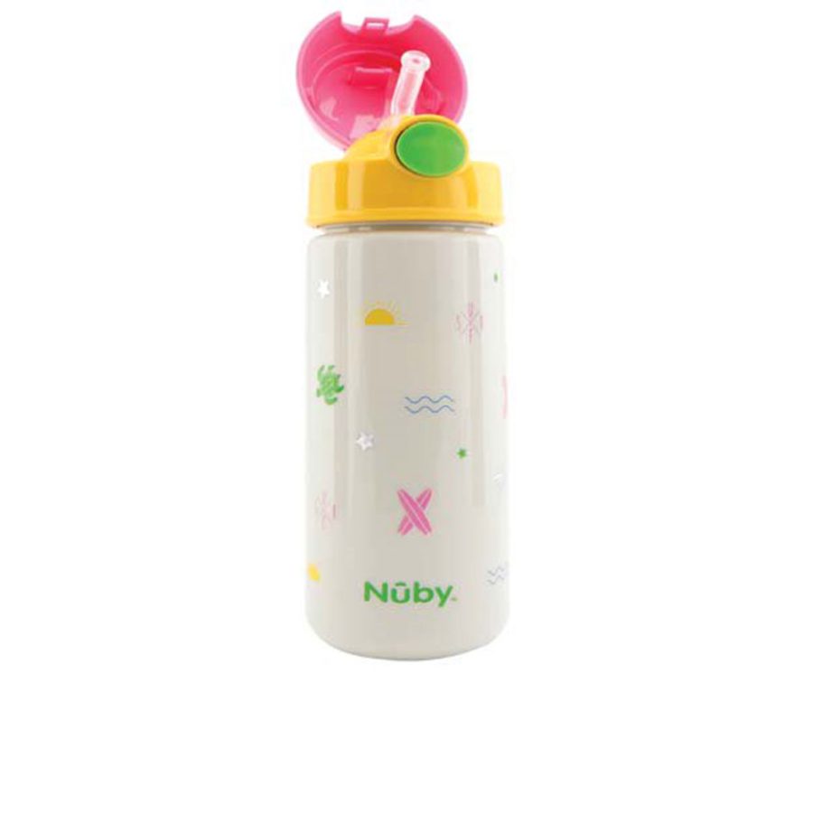 NÛby MUG with button and soft straw #surf 540 1 stuk