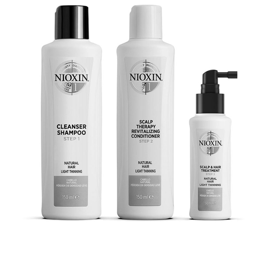 Nioxin SISTEMA 1 – Kit - Tratamiento para Cabello Natural con Debilitamiento Leve 3 stuks