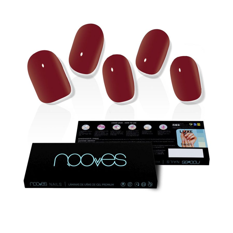 Nooves GEL NAIL FILMS midnight rain premium luxe solid #red 20 u