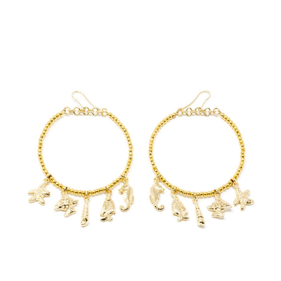 Shabama FORMENTOR earrings #shiny gold 1 u