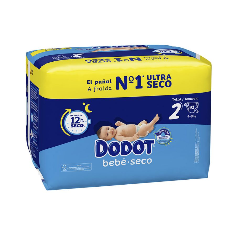 DODOT ETAPAS talla 2 pañales 4-8 kg 68 u