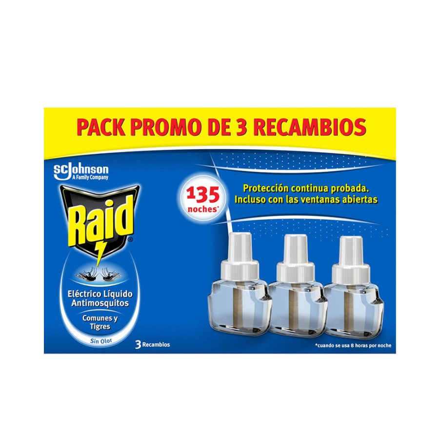 Raid ANTI-MOSQUITO PROTECTION x 3 spare parts