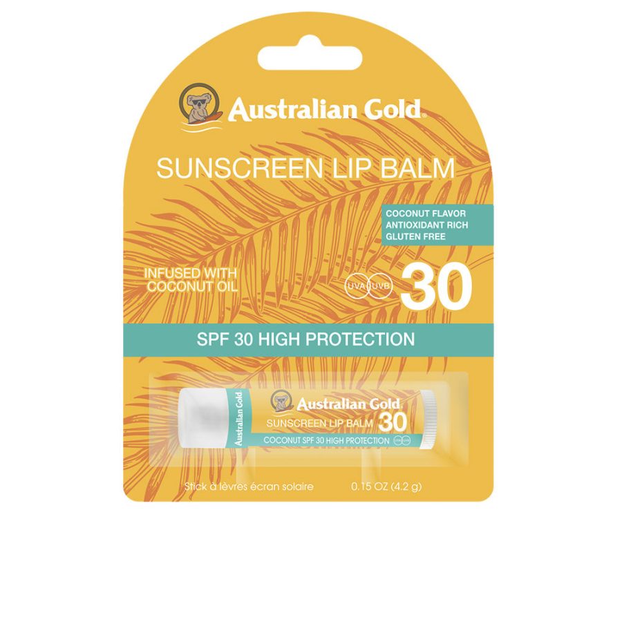 Australian gold LIP BALM SPF30 #coconut oil 4.2 gr