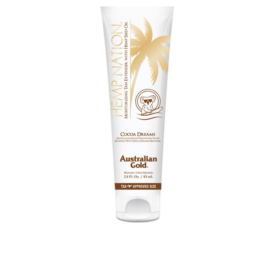 Australian gold HEMP NATION COCOA moisturizer tan extend