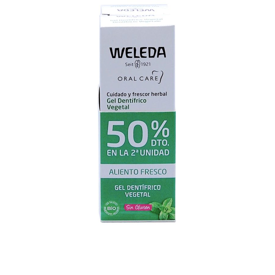 Weleda ORAL CARE plantaardige tandpasta gelverpakking 2 x 75 ml