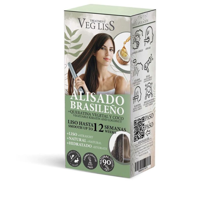 VEG LISS Brazilian straightening met plantaardige keratine en kokosnoot 2 u