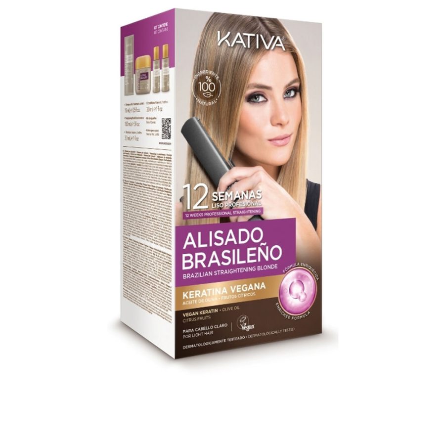 Kativa KATIVA PROFESSIONAL BRAZILIAN STRAIGHTENING PRO BLONDE CASE 6 stuks