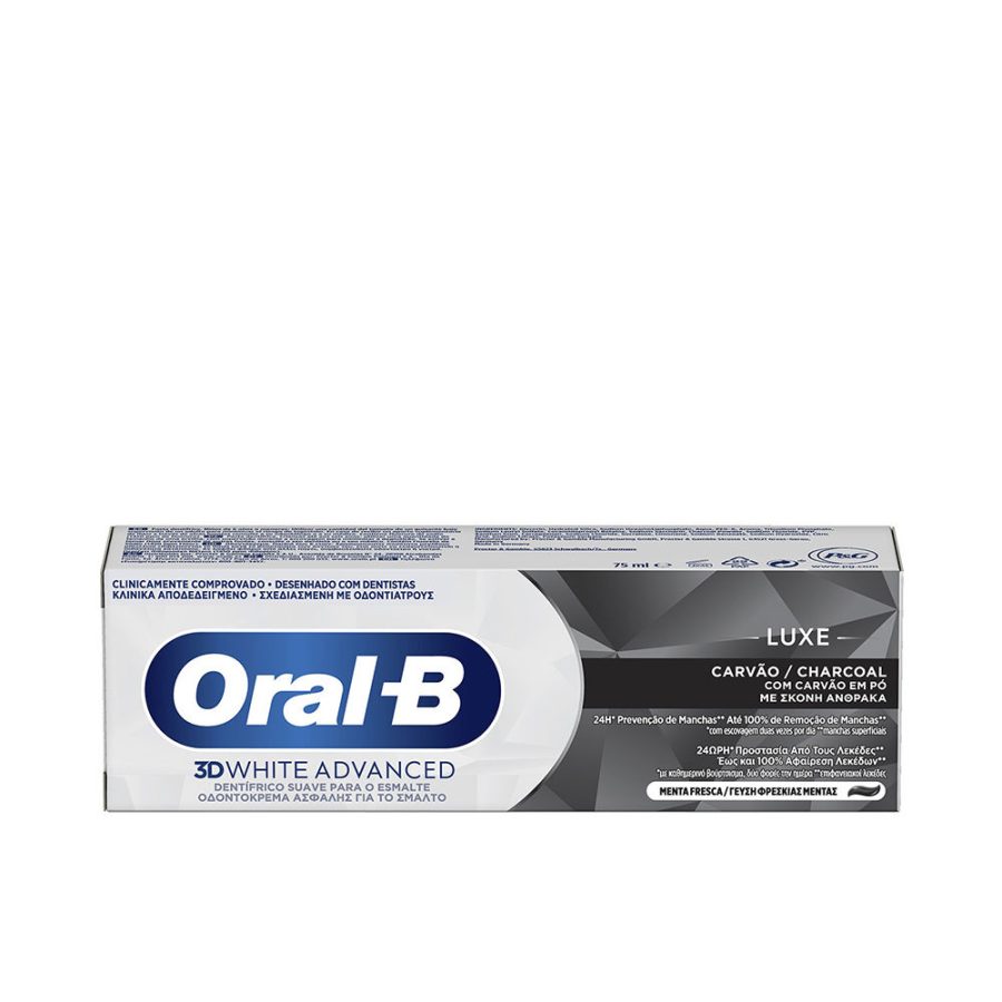 Oral-b 3D WHITE LUXE pasta dentífrica carbón 75 ml