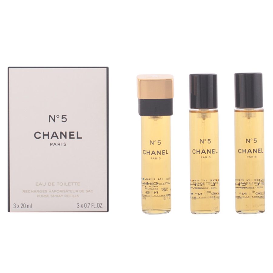 Chanel Nº 5 eau de toilette purse spray refills 3 x 20 ml