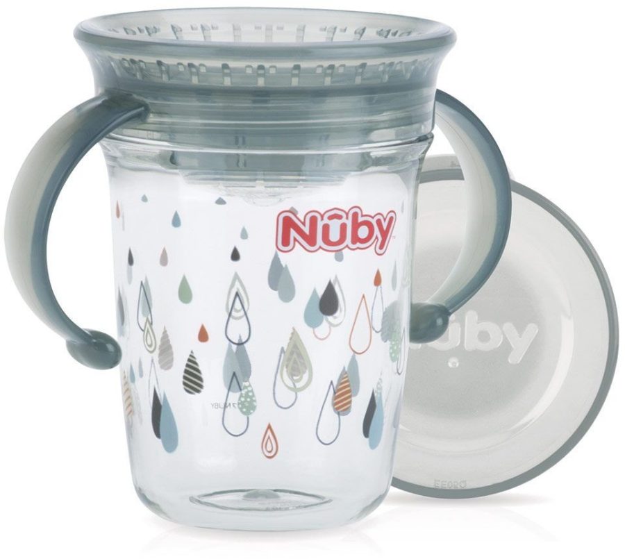 NÛby TAZA MÁGICA asas de Tritan™ 6m+ #gris 240 ml