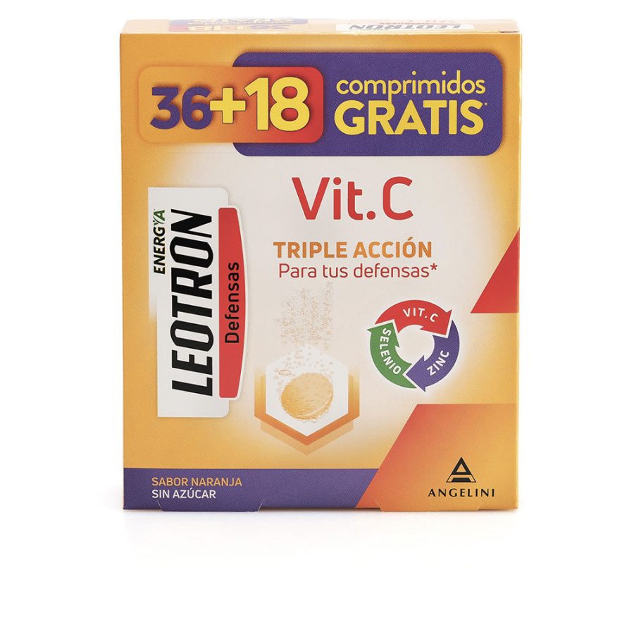 Leotron VITAMIN C triple action effervescent tablets 36 + 18 as a gift #Orange 54 u