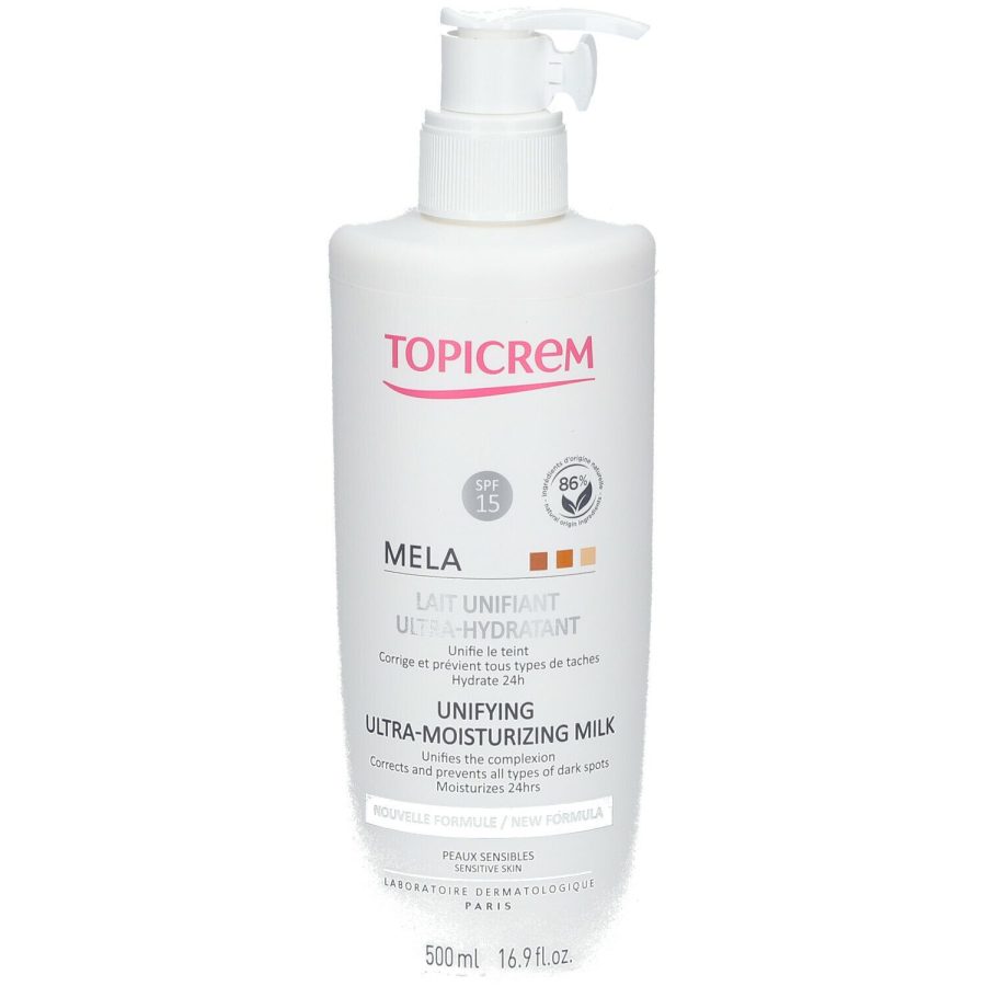 Topicrem MELA ultra-moisturizing unifying body milk SPF15+