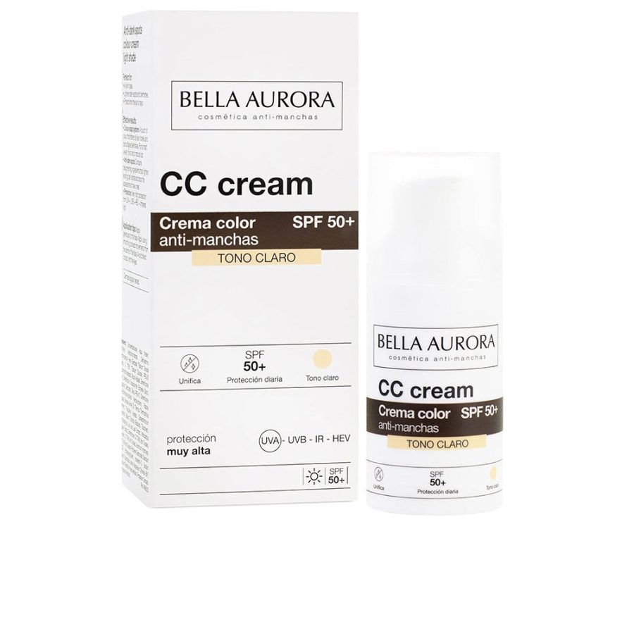 Bella aurora CC CREAM anti-manchas SPF50+ #tono