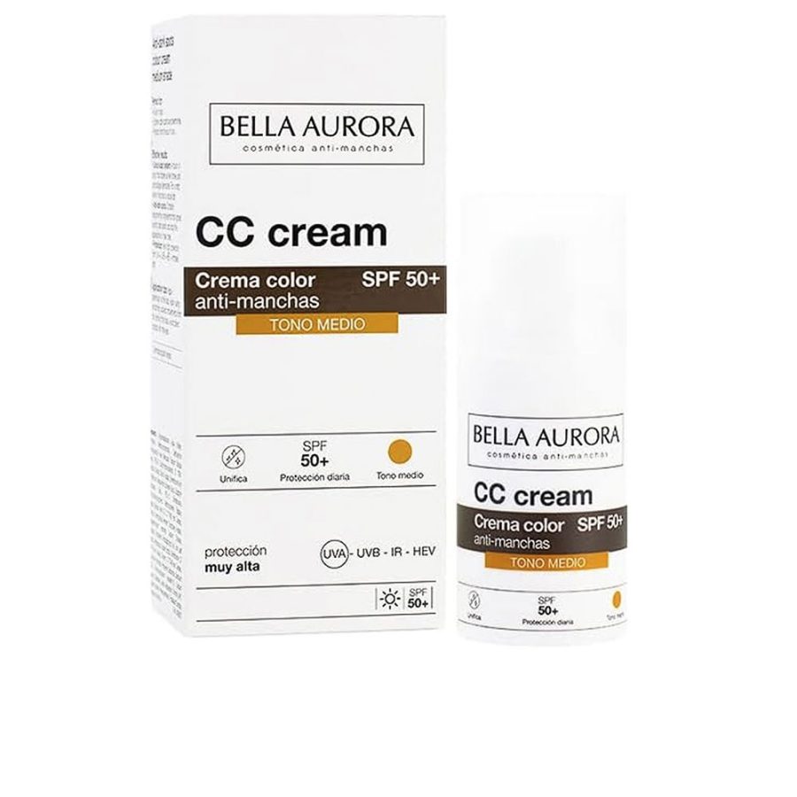 Bella aurora CC CREAM anti-manchas SPF50+ #tono