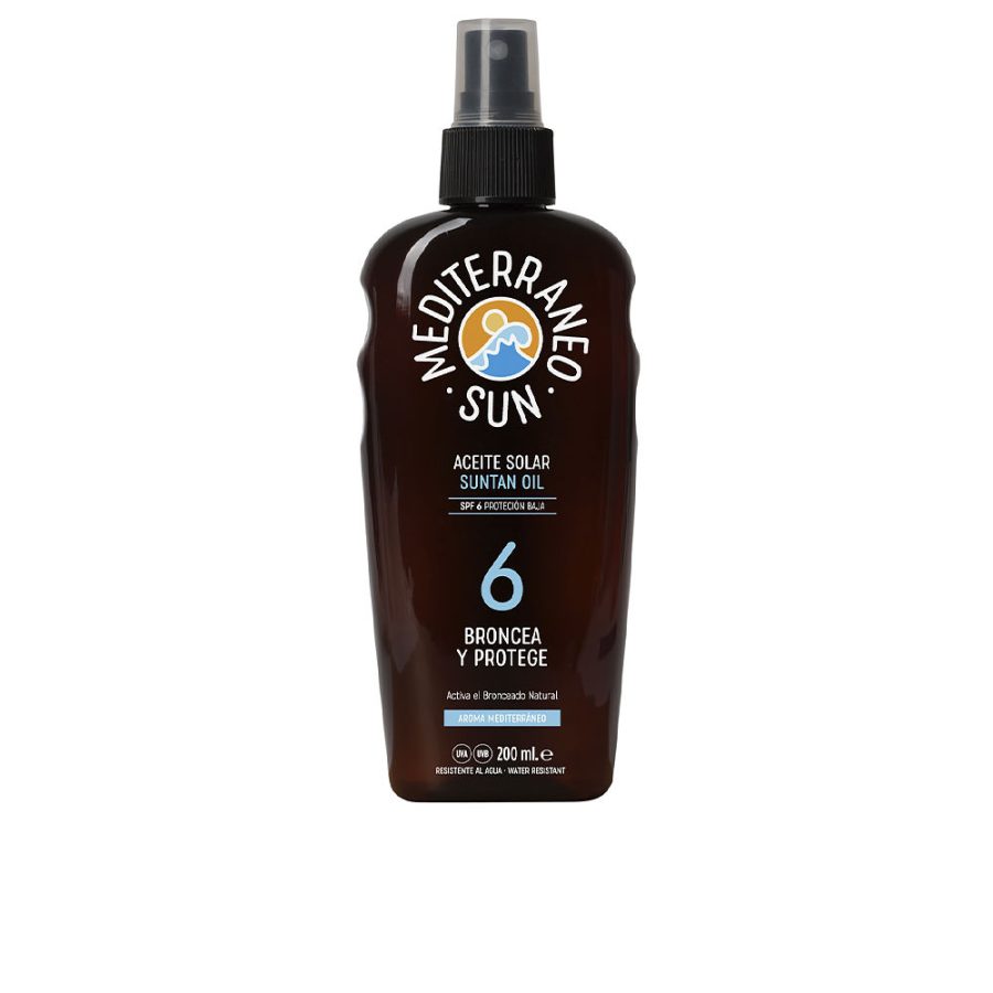 Mediterraneo sun COCONUT suntan oil dark tanning SPF6